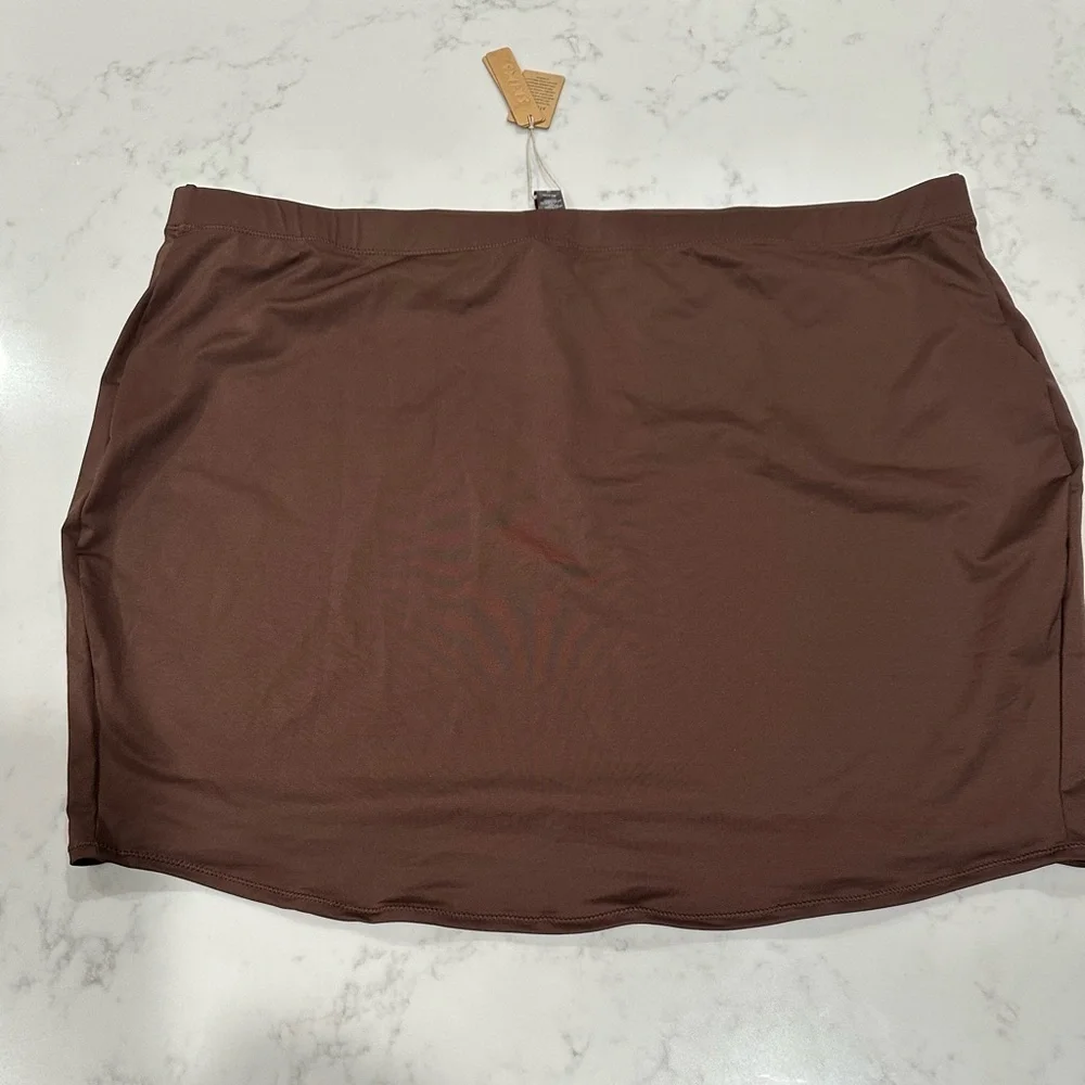 SKIMS Signature Swim Tube Skirt - Cocoa Size 4X